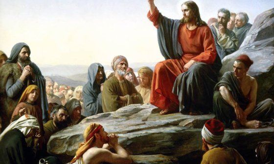 Carl Heinrich Bloch: "El Sermón de la montaña" (1877), detalle.