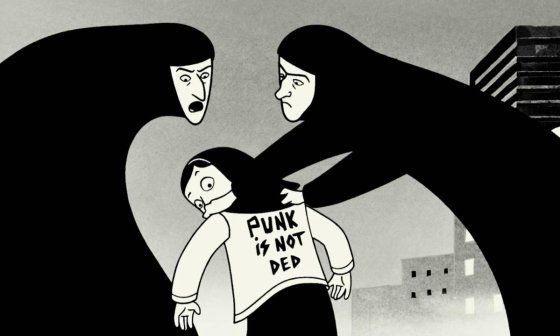 Fotograma del largometraje de ficción franco-iraní "Persépolis" (2007) de Marjane Satrapi y Vincent Paronnaud.