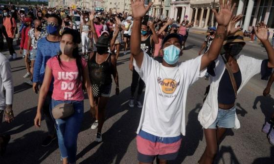 manifestación en Cuba 11J