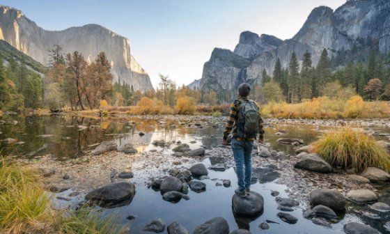Ecoturismo en el Parque Nacional Yosemite, California.
