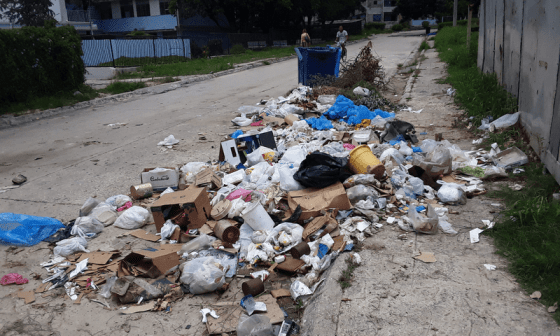 Basura en la calle.