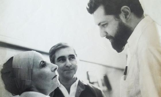 La bailarina Alicia Alonso, Pedro Simón y Raúl Hernández Novás