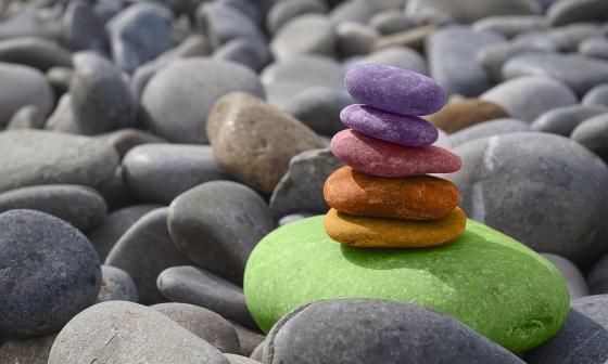 stones, sea, round