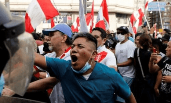 Protestas en las calles de Perú.