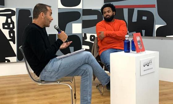 David Jiménez y Abraham Jiménez Enoa durante la presentación de "La Isla Oculta".