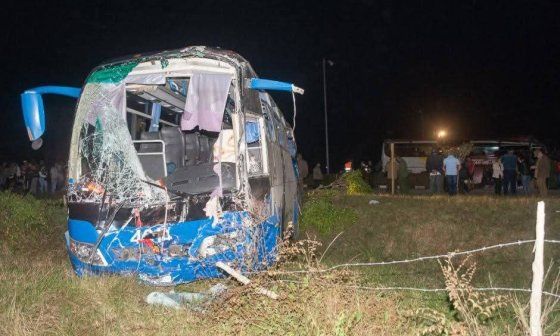 Restos de accidente de tránsito en Camagüey, viernes 10 de enero.