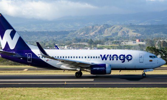 Avión perteneciente a la aerolínea Wingo.