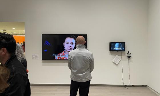 Vista de la instalación del Movimiento San Isidro en "Sin Autorización: Contemporary Cuban Art"
