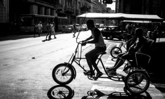 Bicitaxi en La Habana.