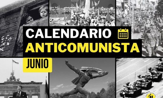 Calendario anticomunista. Efemérides de junio. Deportaciones soviéticas de Lituania hacia Siberia (1941), rebelión en Plaza Tiannamen (China), ejército soviético invade Lituania (1940), Reagan en Berlín, Memento Park, tanques en Tiannamen.