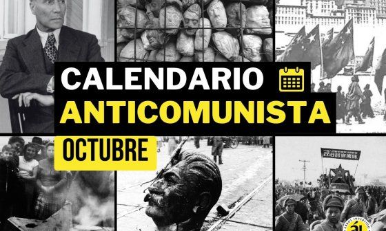 Calendario anticomunista. Efemérides de octubre. Boris Pasternak, monumento a víctimas de campos de trabajo soviéticos (Muzeon), China invade el Tíbet, queman estrella roja y estatua de Stalin derribada (Hungría, 1956), China de Mao Zedong.