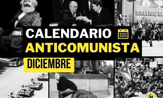 Postal. Calendario anticomunista. Mes 12 Diciembre