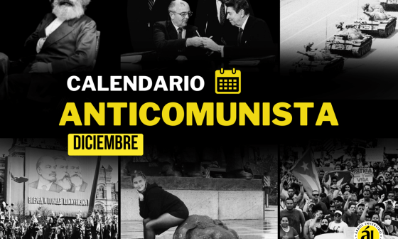Postal. Calendario anticomunista. Mes 12 Diciembre