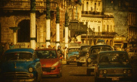 Autos antiguos en La Habana, Cuba, almendrones