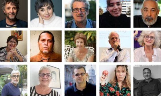 Fotos de algunos de los firmantes de la carta en apoyo a Alina Bárbara y Jenny Pantoja.