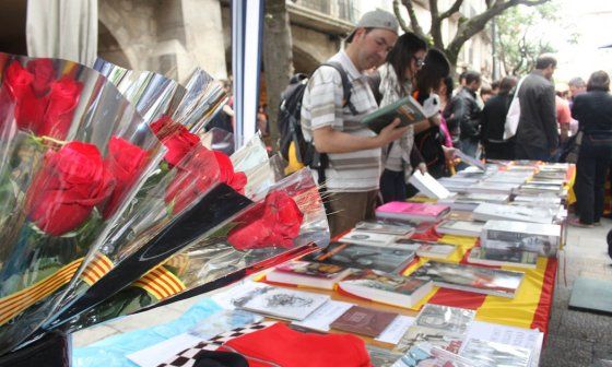 Celebración de Sant Jordi en Barcelona.
