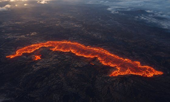 Alegoría de Cuba como un pozo de lava volcánica.