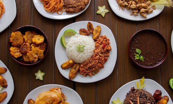 Platos típicos de la cocina cubana.