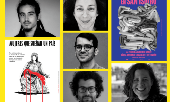 Artistas e intelectuales invitados al Foro Intemperie sobe "Cine y Derechos Humanos". (collage).