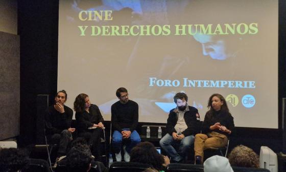 Fernando Fraguela, Katherine Bisquet, Lester Álvarez, José Luis Aparicio y Solveig Font en el primer Foro Intemperie.