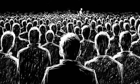 Despersonalización del individuo en la masa.