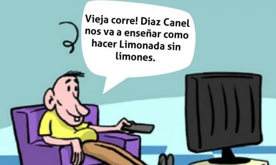 Díaz Canel enseña a hacer limonada