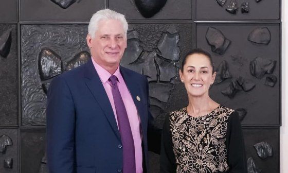 Miguel Díaz-Canel y la presidenta de México Claudia Sheinbaum.
