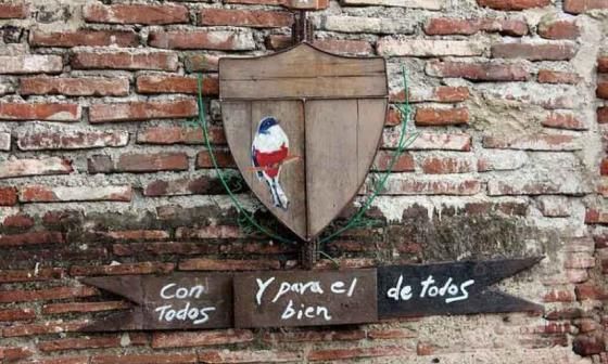 Escudo cubano hecho de hierro. Foto: Francis Sánchez