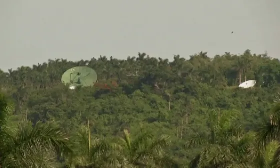 Antenas de la base militar ubicada en Bejucal.