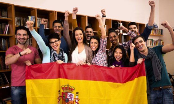 Estudiantes cubanos en España.