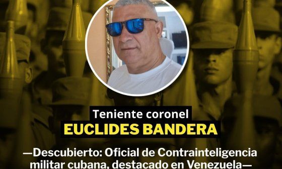 El teniente coronel Euclides Bandera de la contrainteligencia militar cubana, destacado en Venezuela.