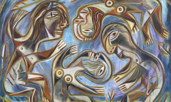 Ever Fonseca: "Familia en el charco" (2000).