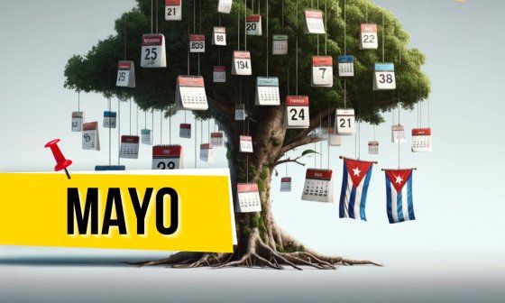 Fechario 1 de Árbol Invertido - 5 - Mayo - Árbol con almanaques y banderas