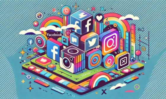Diseño de formatos de imagenes que se pueden publicar en las redes sociales facebook, Instagram y Twitter