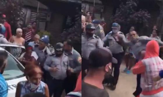 Habitantes de Holguín se rebelan contra abuso policial. (Captura de video: Luis A Torres – Facebook)