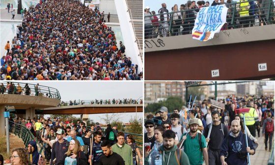Multitudes acuden a brindar solidaridad en Valencia después de la trágica riada