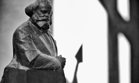 Estatua de Carlos Marx.