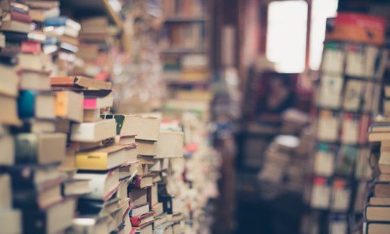 Libros en una librería