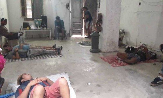 Interior de la sede del Movimiento san Isidro donde un grupo de activistas siguen acuartelados en huega de hambre y sed.