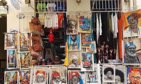 Venta para turistas en la Habana Vieja