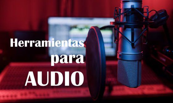Pauta herramientas para audio. Estudio de grabación micrófono