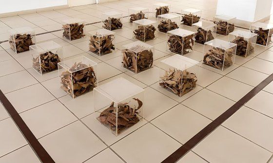 "Hojarasca" (1983. Versión de 1991) de José Manuel Fors. Colección del Museo Nacional de Bellas Artes, Cuba.