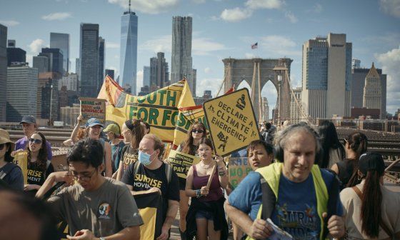 Huelga Mundial por el Clima en Nueva York.
