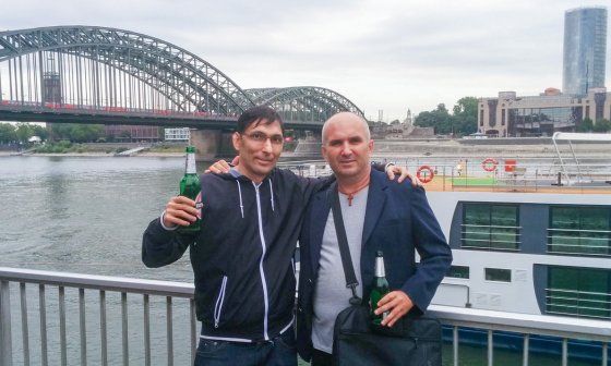Jorge Luis Arzola y Francis Sánches en Colonia, Alemania