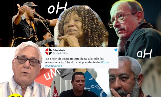 Intelectuales cubanos que justifican la represión.