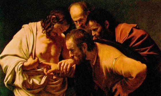 "La incredulidad de Santo Tomás" (1602) de Caravaggio.