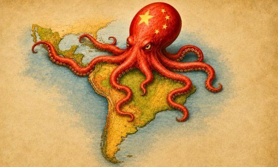 Alegoría visual de la influencia de China en Latinoamérica.