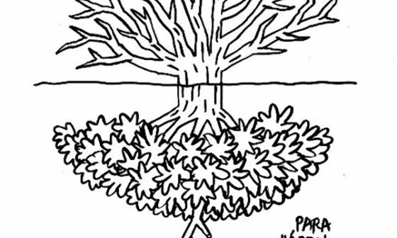 Dibujo de Alen Lauzán para ÁRBOL INVERTIDO.