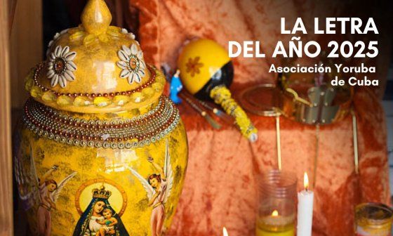 Imagen web letra del año 2025 asociacion yoruba de Cuba