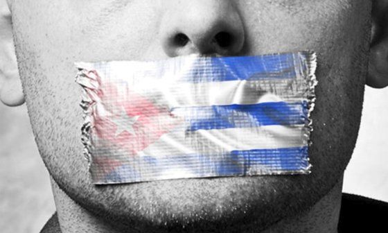 Falta de libertad e expresión en Cuba.